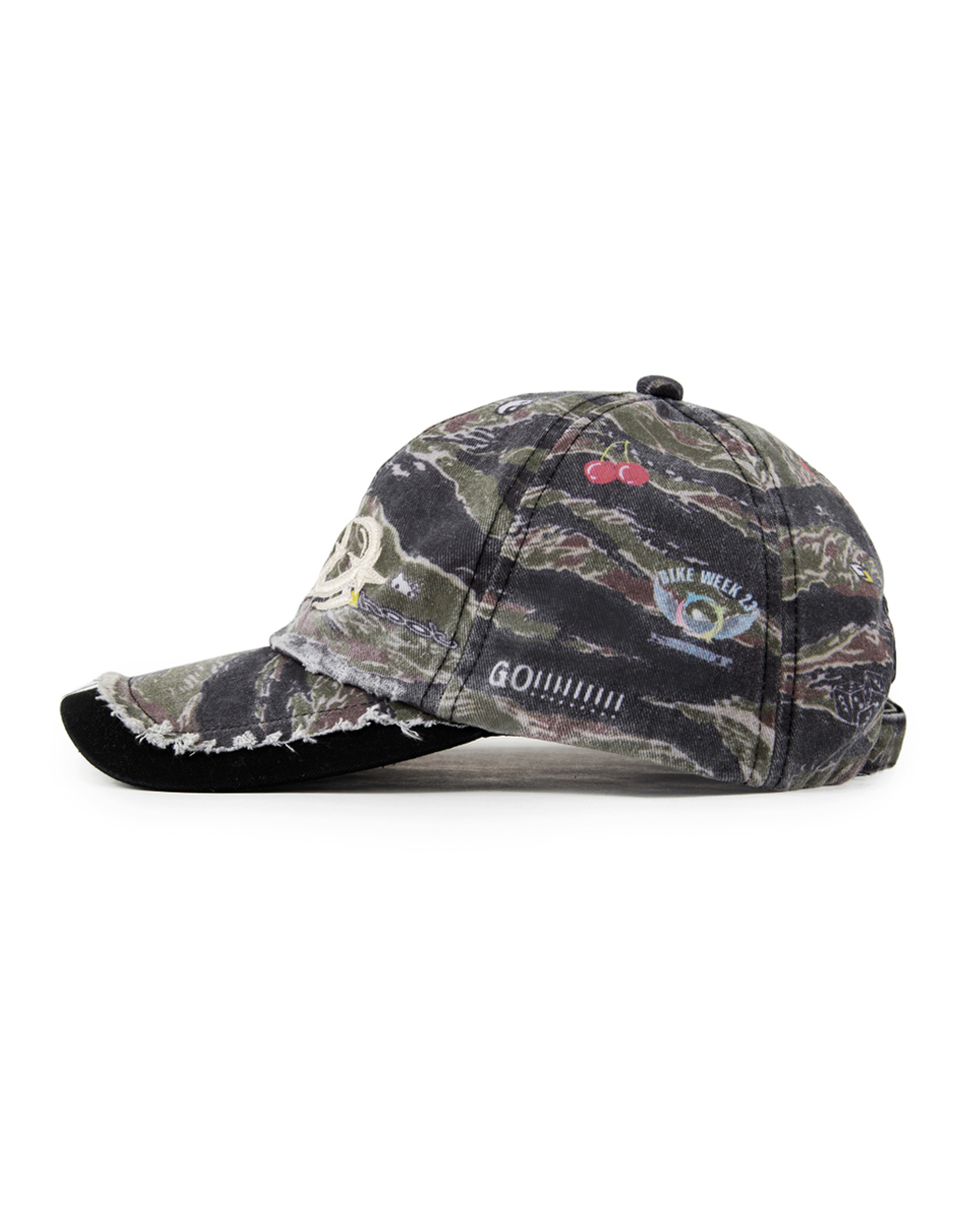 TIGER CAMO DISTRESSED HAT
