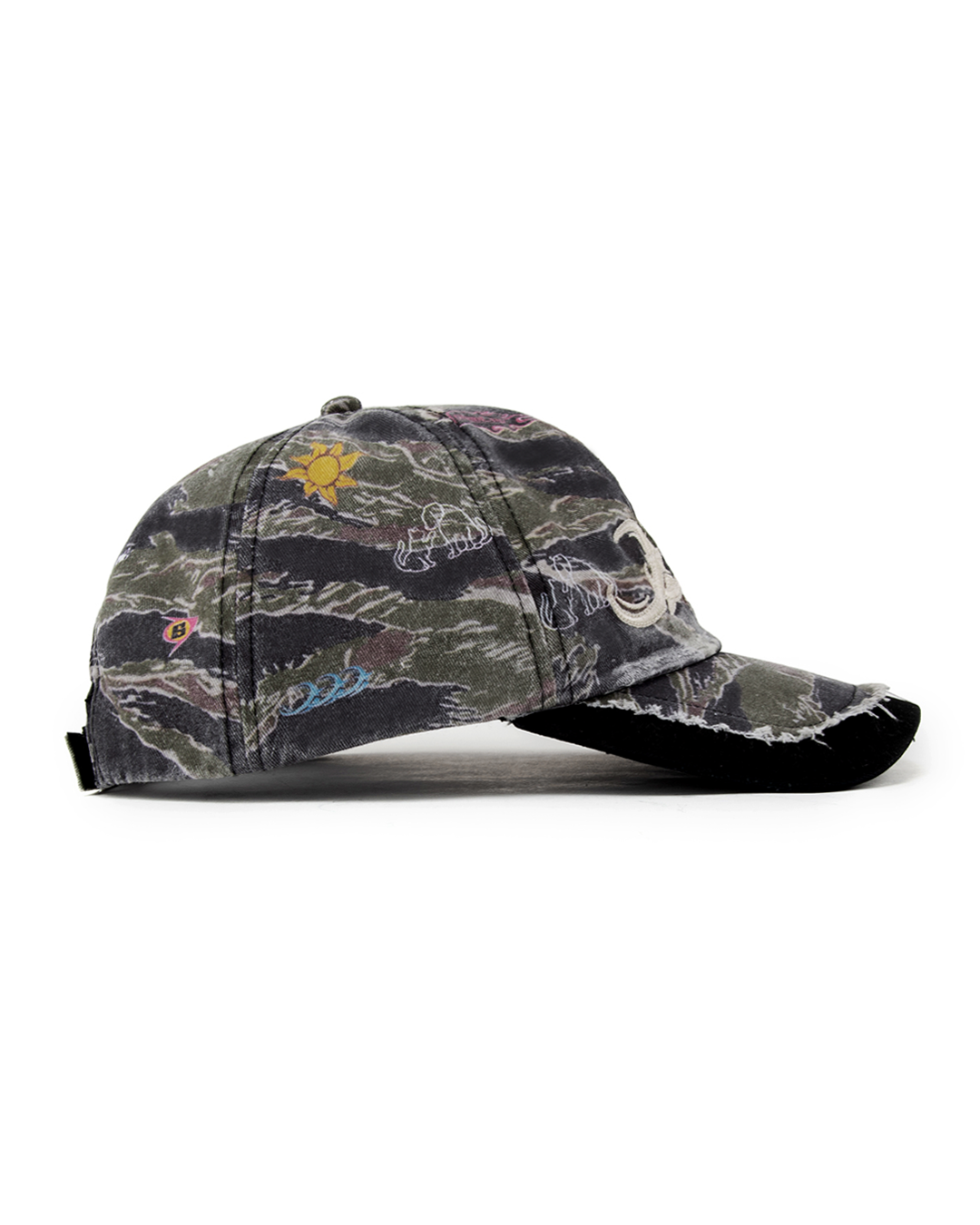 TIGER CAMO DISTRESSED HAT