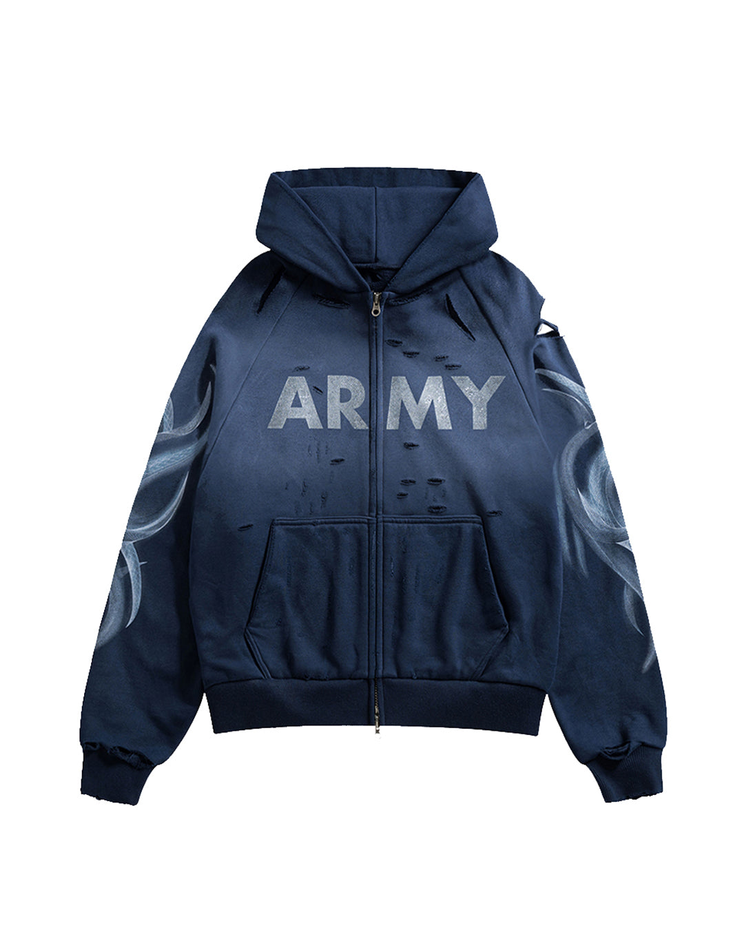 ARMY TRIBAL ZIP-UP NAVY