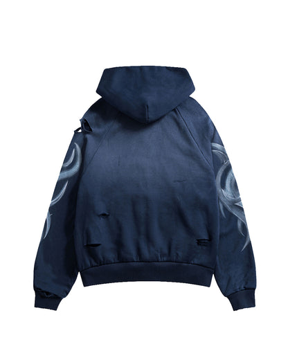 ARMY TRIBAL ZIP-UP NAVY