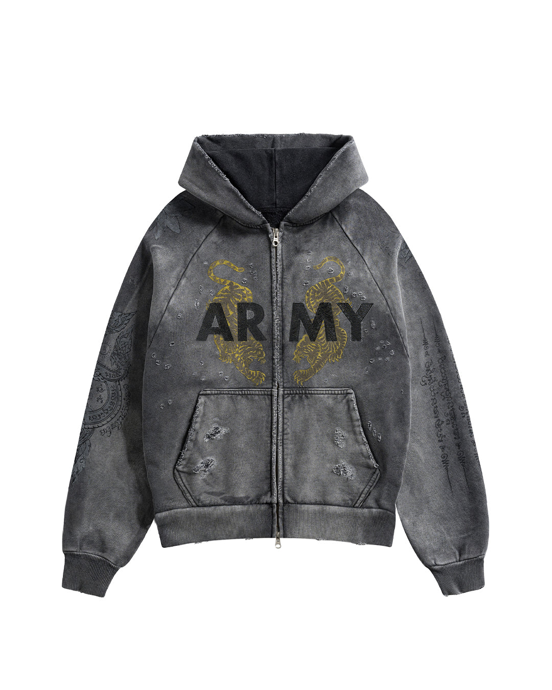 SAK YON ARMY ZIP-UP (CHARCOAL)