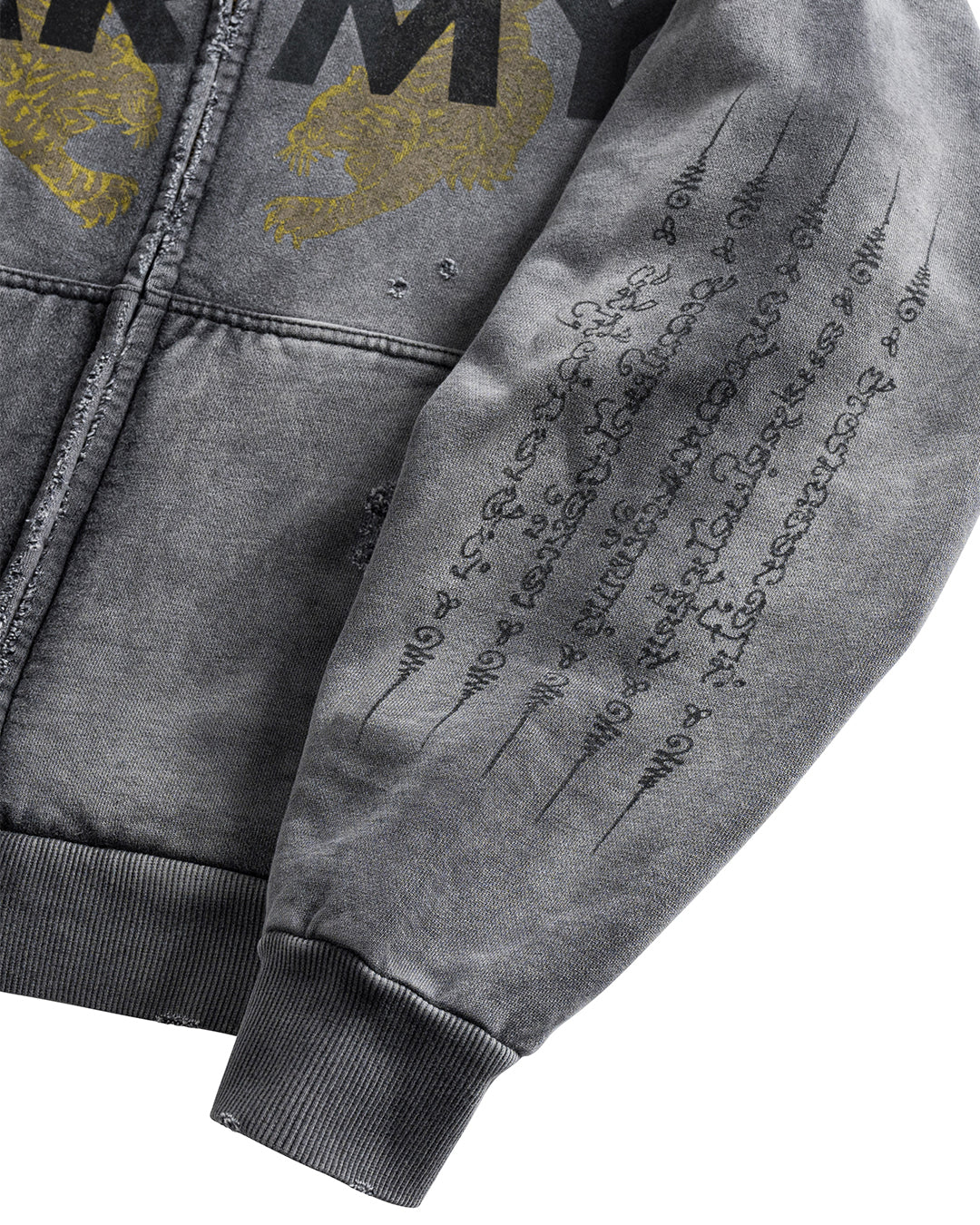 SAK YON ARMY ZIP-UP (CHARCOAL)