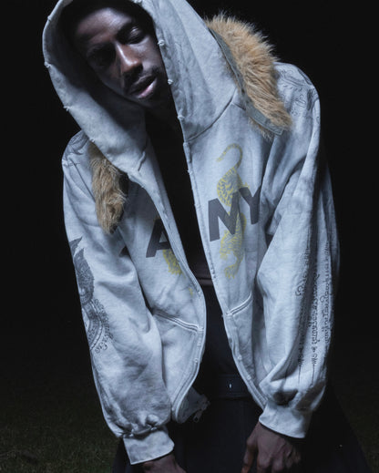 SHOOT + UNCM SAK YON ARMY ZIP UP