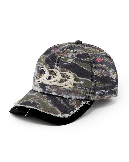 TIGER CAMO DISTRESSED HAT